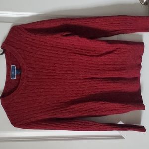 KAREN SCOTT | Marled Red and Black Sweater